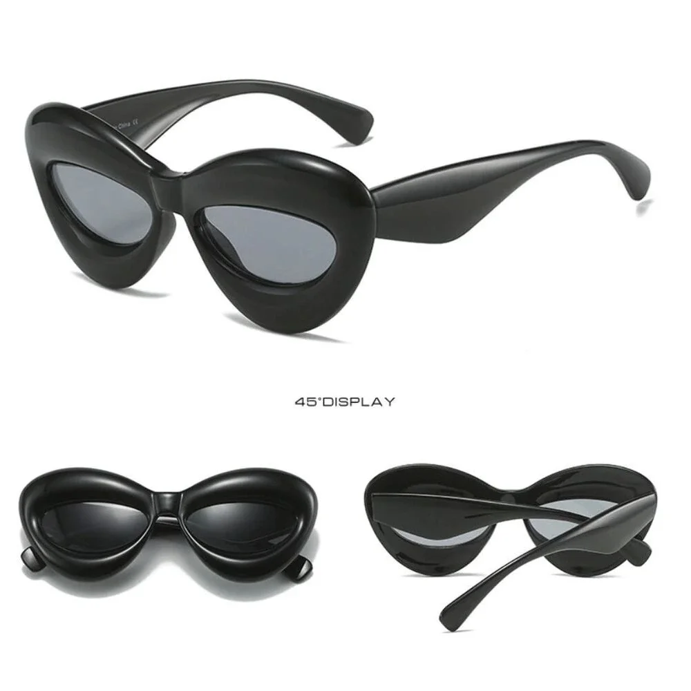 Black Sunglasses Women Fashion Designer Lips Frame Luxury‎ Beach Festival  Party